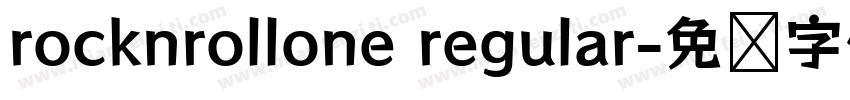 rocknrollone regular字体转换
